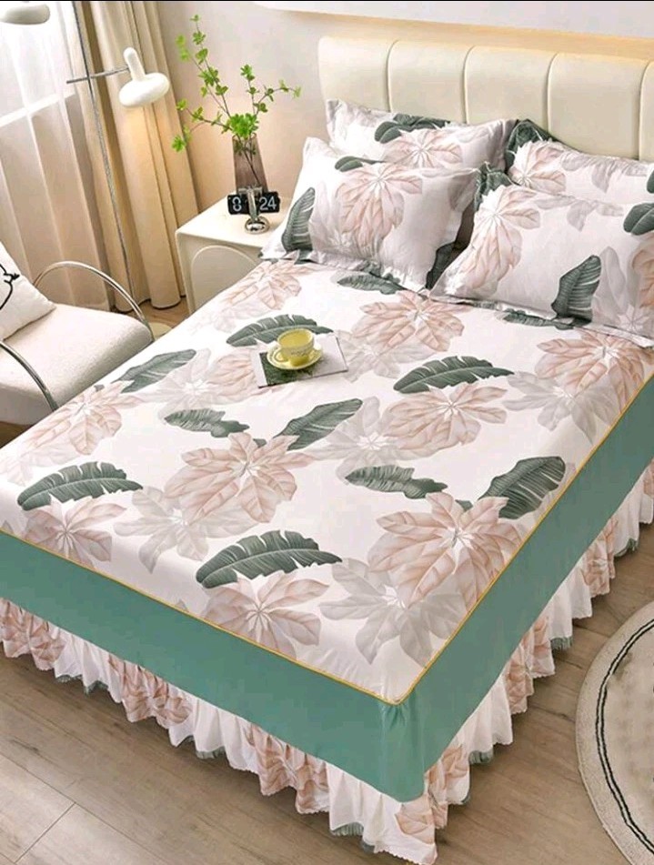 1 Sheet  Beautiful Ply Microfiber Sheet Set with Skirt  Queen
