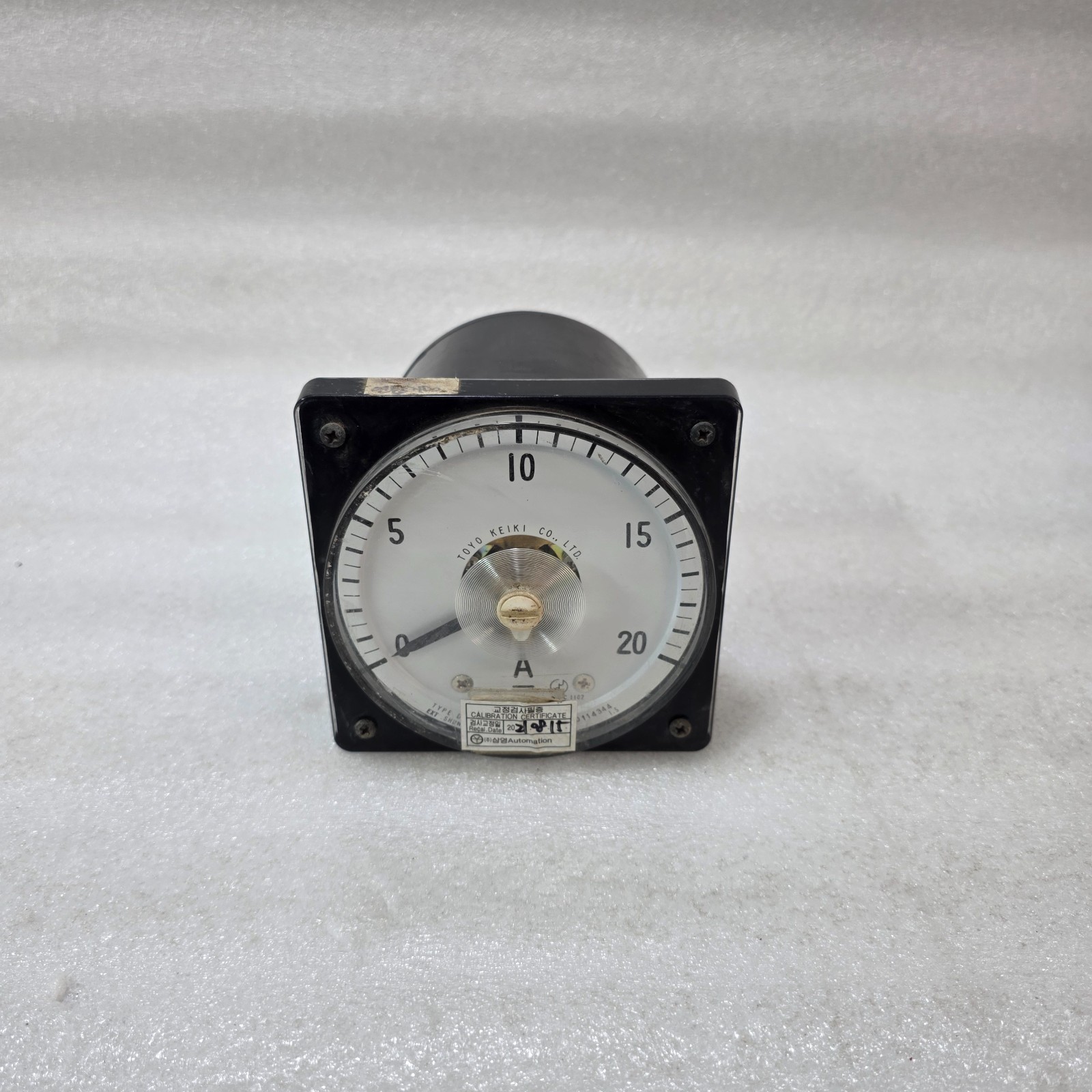 TOYO KEIKI DVF-11 0–20A ANALOG AMMETER DC PANEL METER EXTERNAL SHUNT 50MV