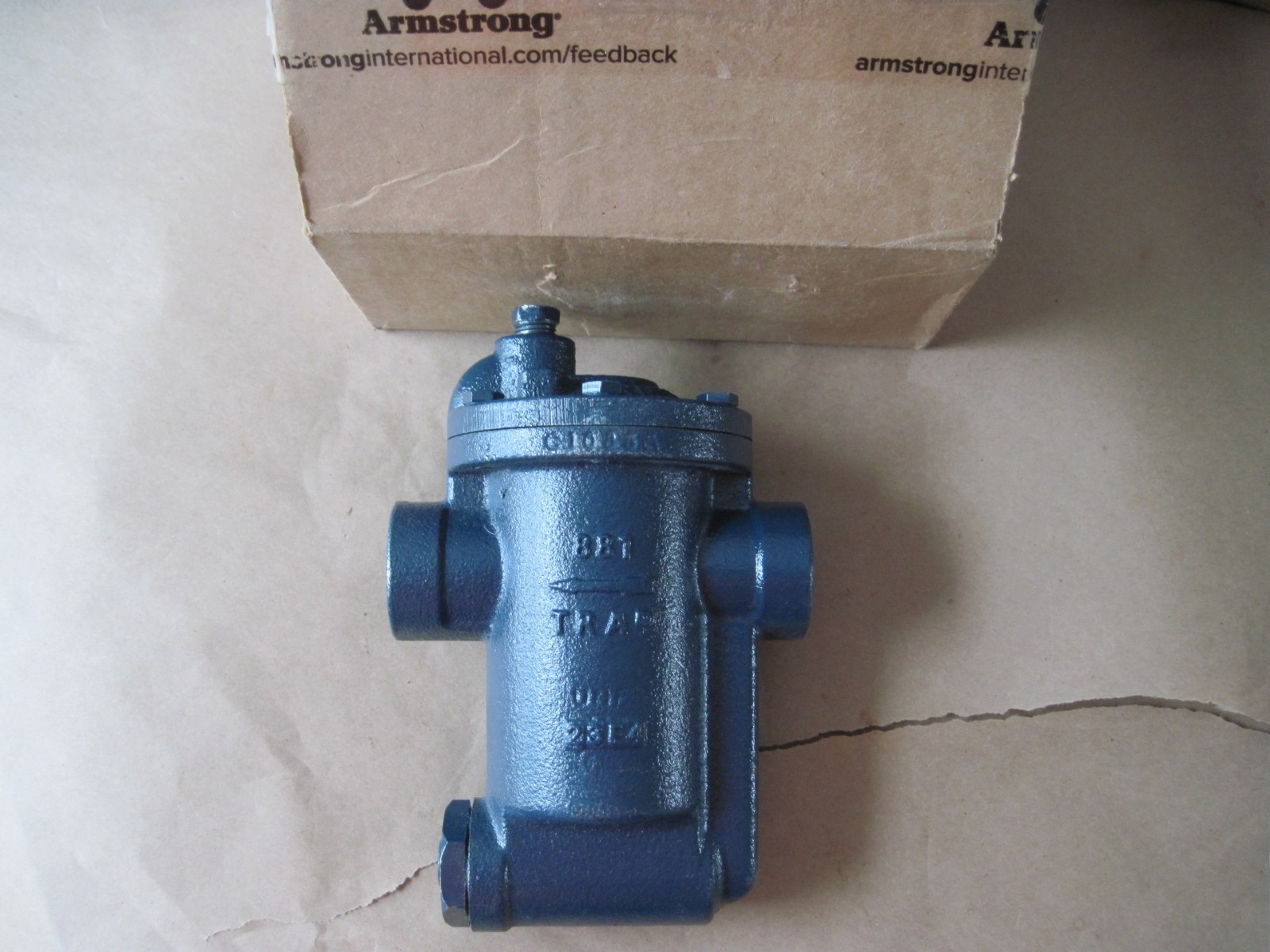 Armstrong 881-075-125 Steam Trap, 125 PSI, 3/4" FNPT, 450°F, Cast Iron, Inverted