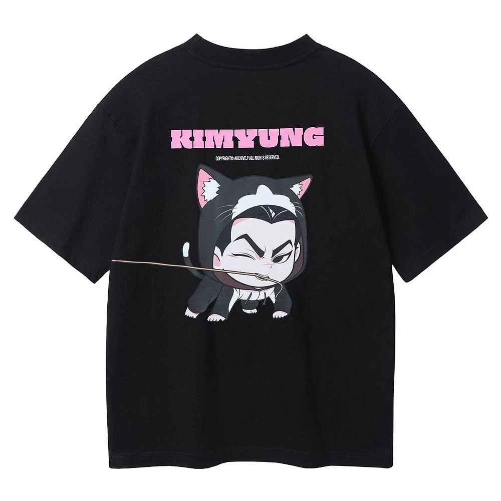 LOOKISM OFFICIAL GOODS MD SD SHORT SLEEVE T-SHIRT [KIM KIMYUNG/김기명] Round Tee
