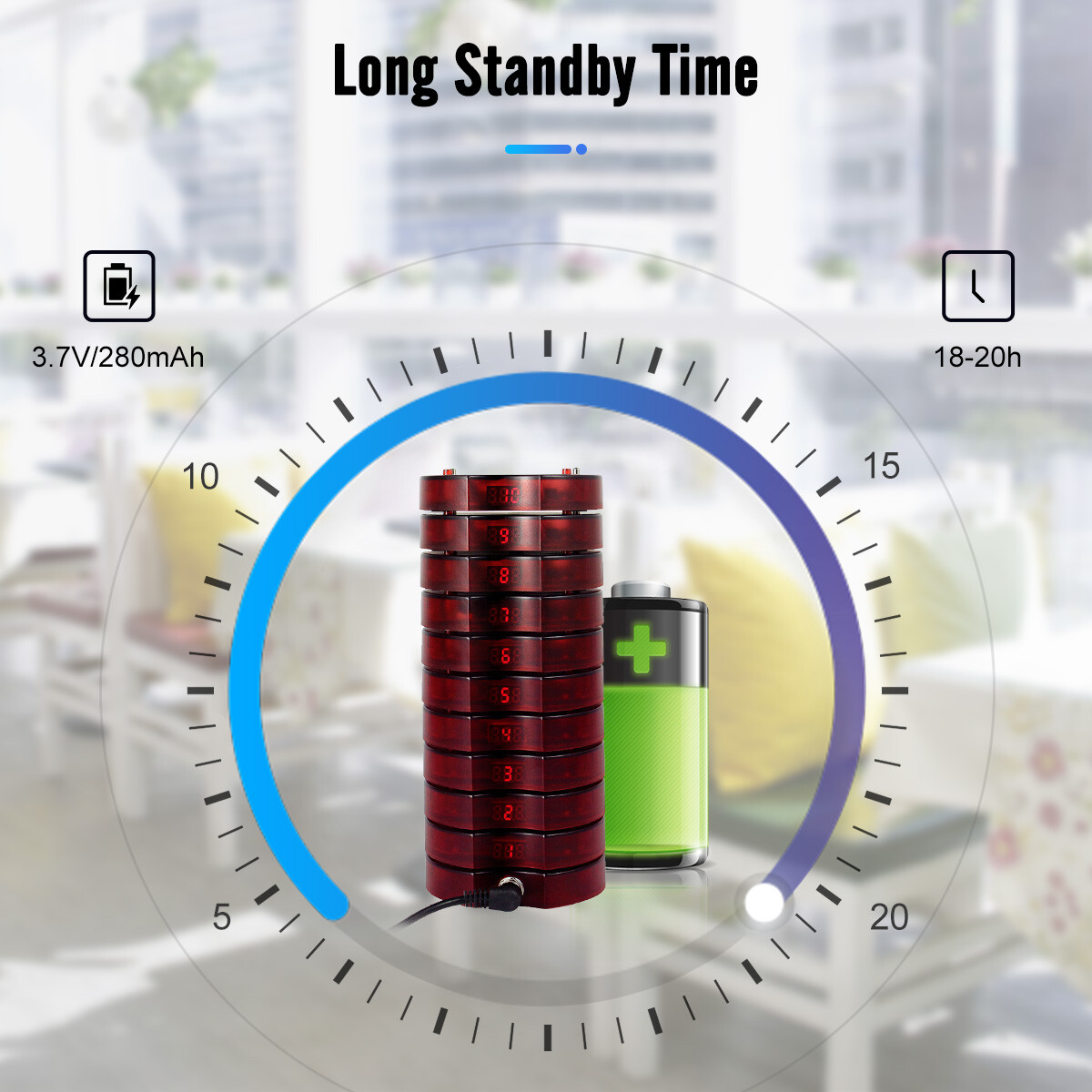 Retekess TD165 Pagers for Restaurants Wireless Pager System Queuing 10 Buzzers