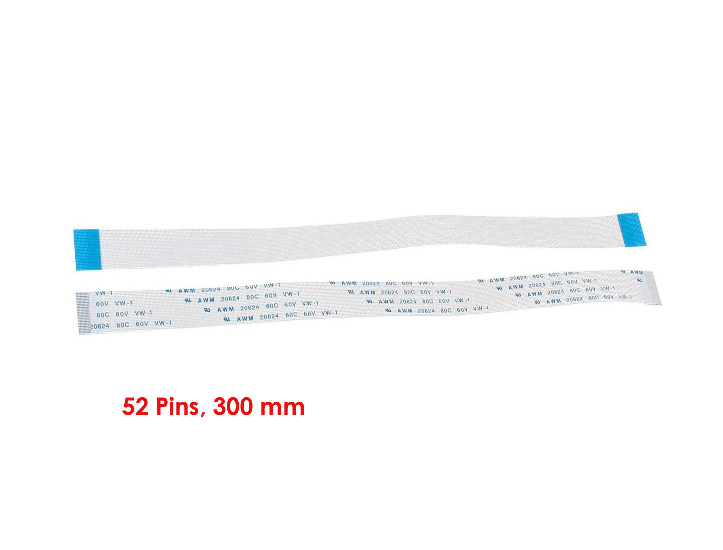 X2 PCIE AWM 20624 80C 60V VW-1 52 pin FFC Flexible Flat Cables 300mm 11.5" Long