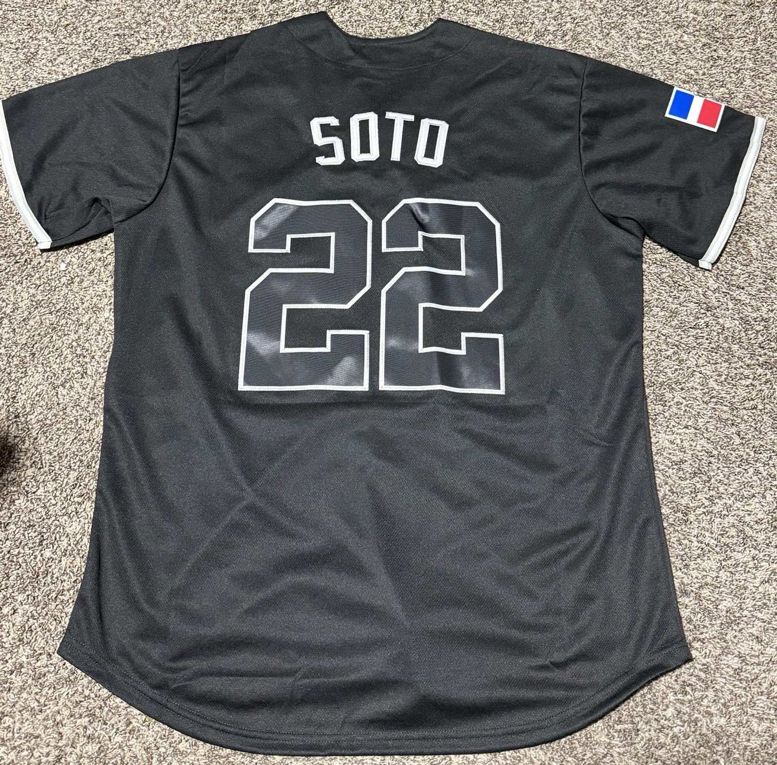 NEW Dominican Republic Juan Soto Jersey Sewn Stitched  Men’s Large #22 Black
