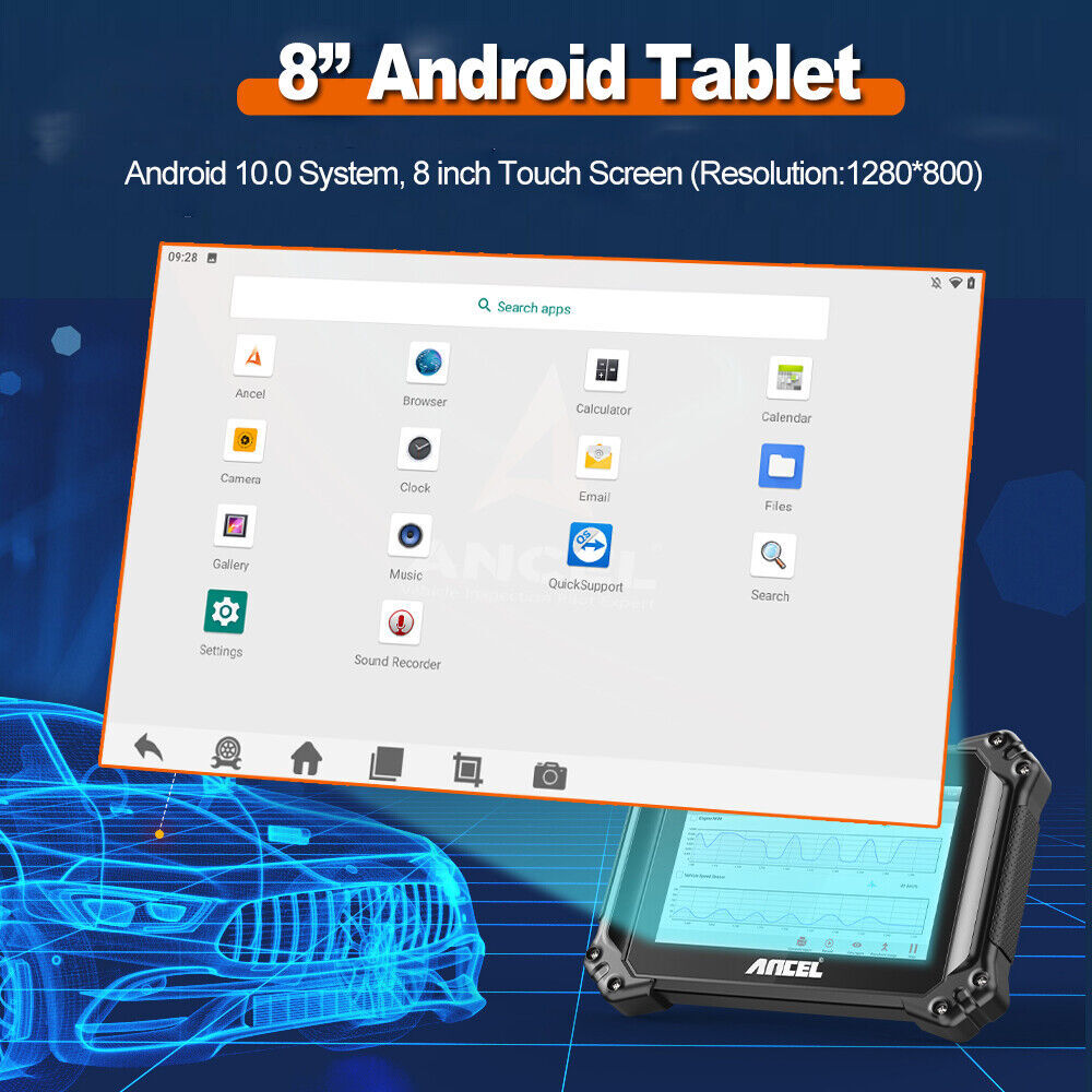 ANCEL V6 Bi-directional Scanner OBD2 Diagnostic Scan Tool Full System Key Coding