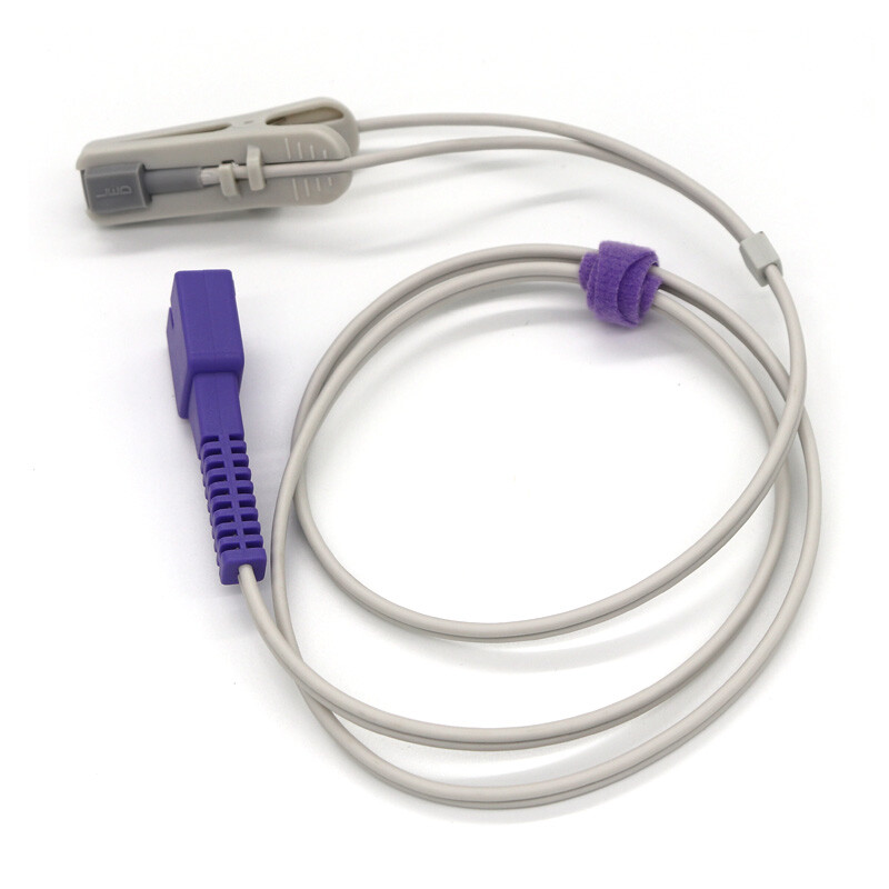2pc Ear SpO2 Probe Reusable Sensor For Nellcor DB9 pin For Adult or Veterinary