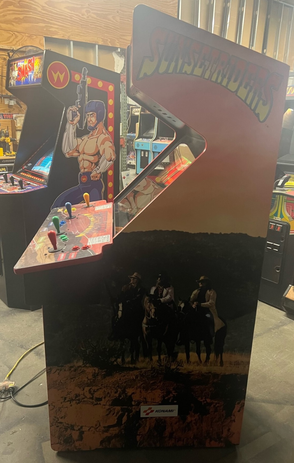 SUNSET RIDERS ARCADE MACHINE by KONAMI 1991