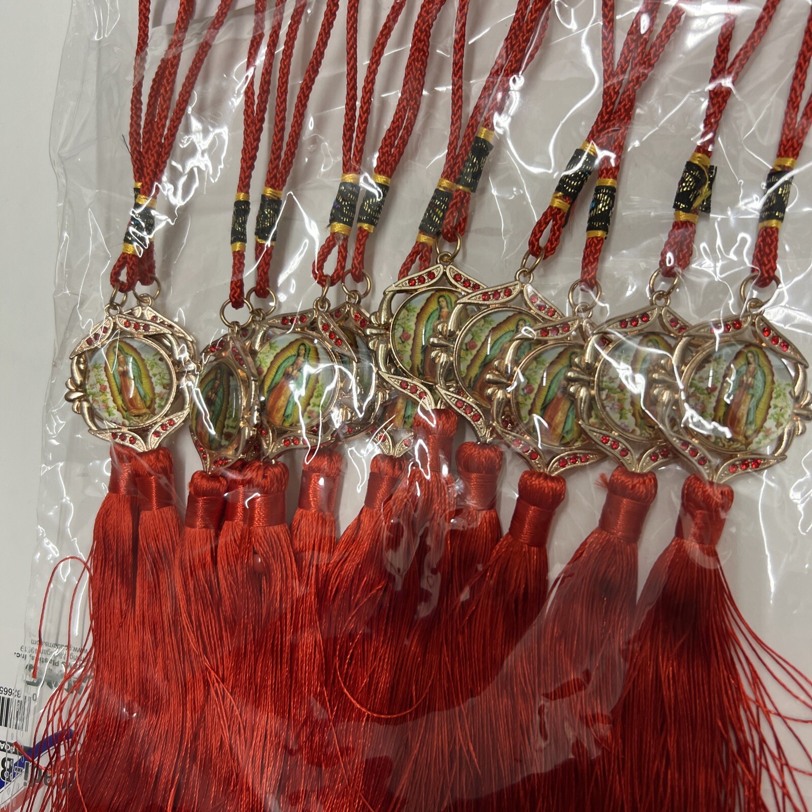 12 Pc Virgen Guadalupe Car Tassel Pendant Favors Recuerdos