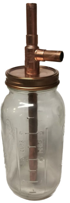 Hanging Jar Thumper Alcohol Distill Moonshine Thump Keg DIY Kit 1/2 Gallon Wide