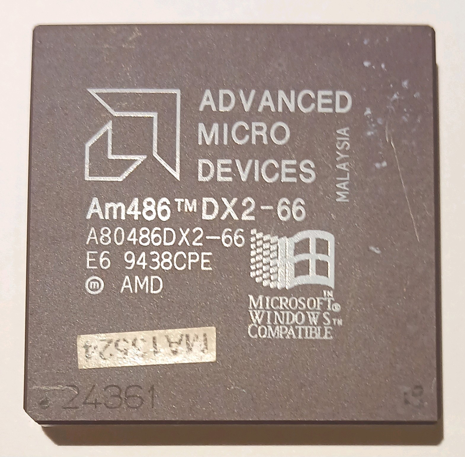 AMD 486 DX2 66 MHz CPU Am486 DX2-66  Rare Vintage Processor Collectible
