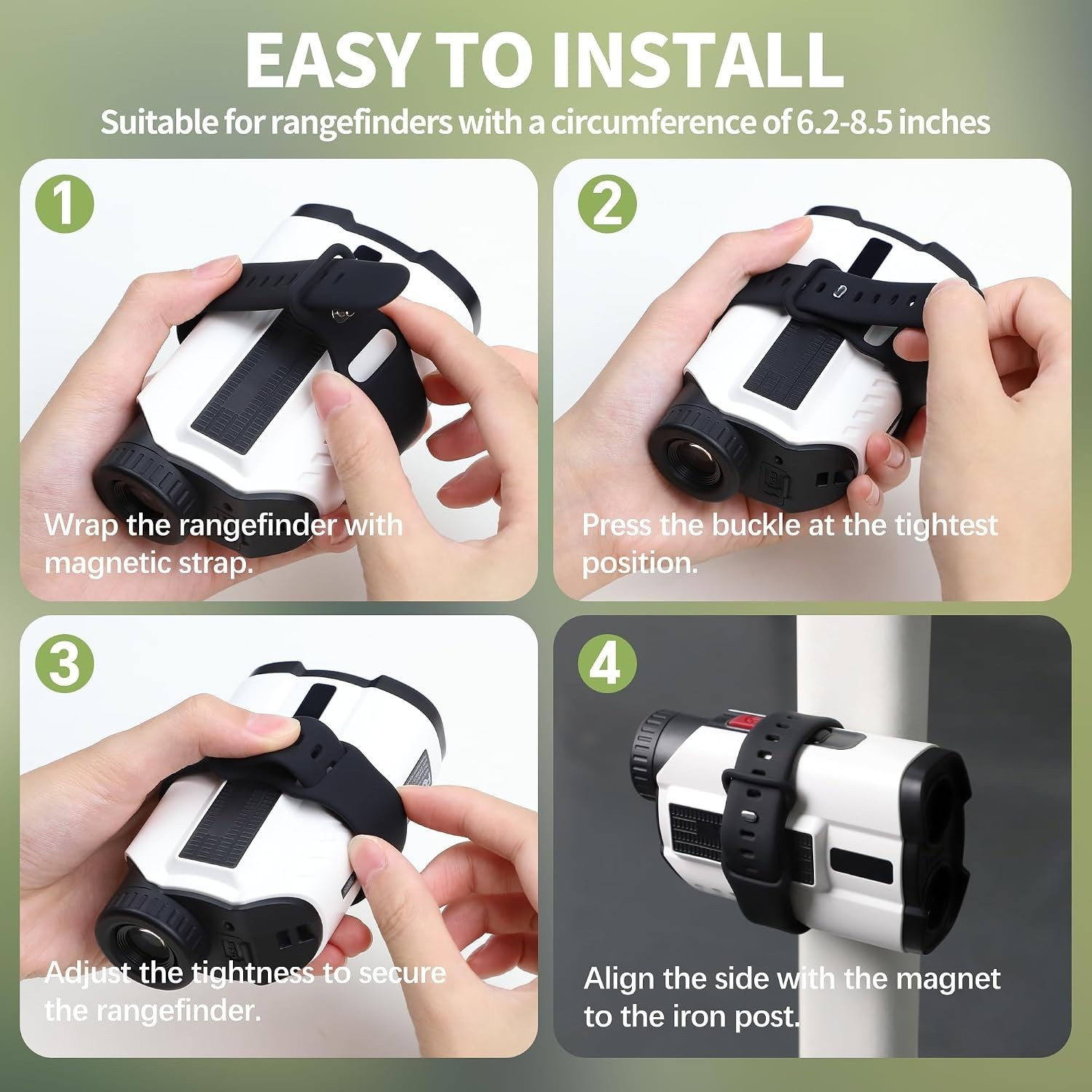 Rangefinder Magnetic Strap for Golf - Adjustable Range Finder Holder with Str...