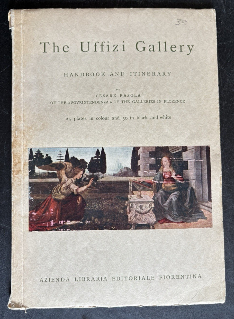Uffizi Gallery Handbook and Itinerary Cesare Fasola 1949 Italy art catalogue