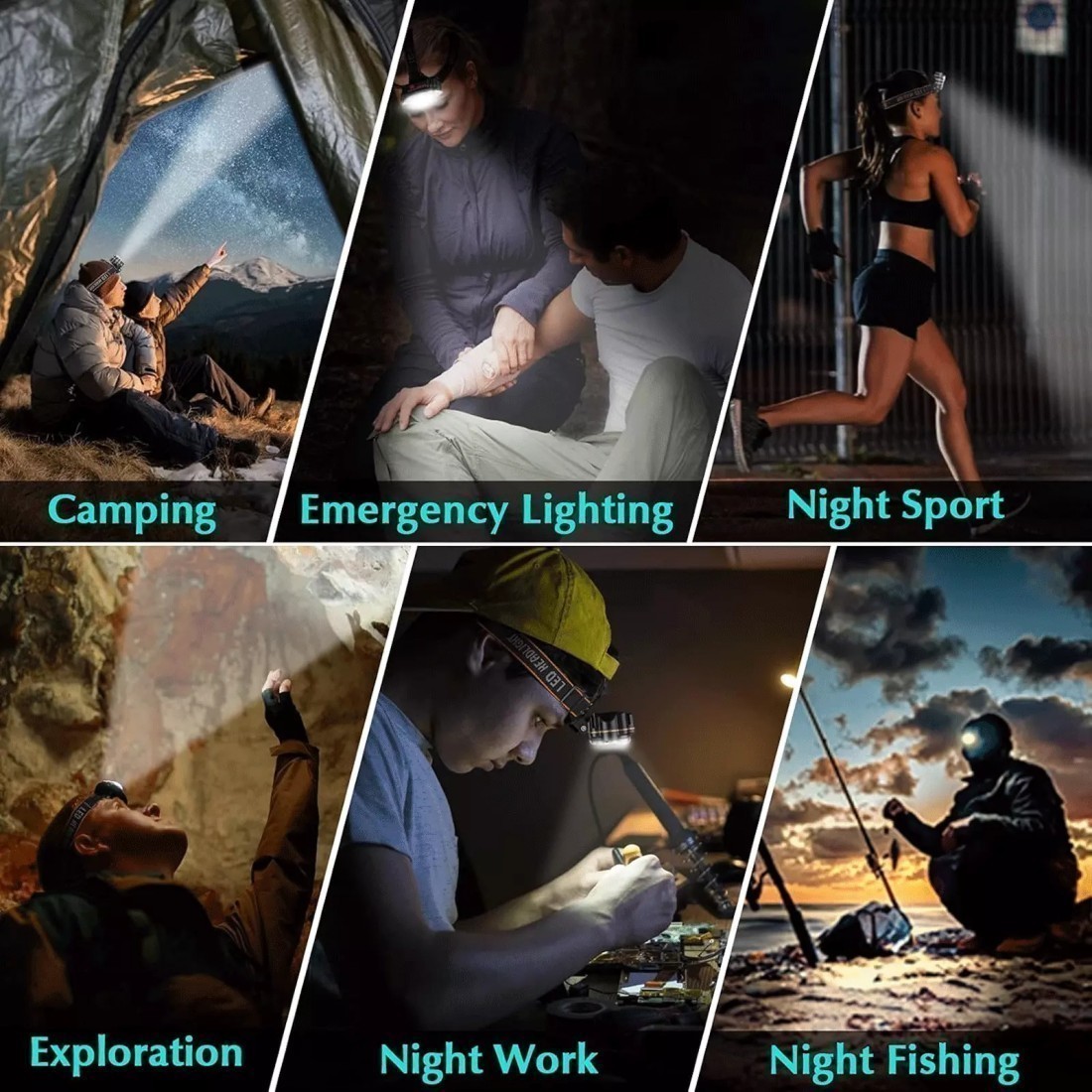 25000LM LED HEADLAMP Rechargeable Headlight Zoomable Head Torch Lamp*%/##%