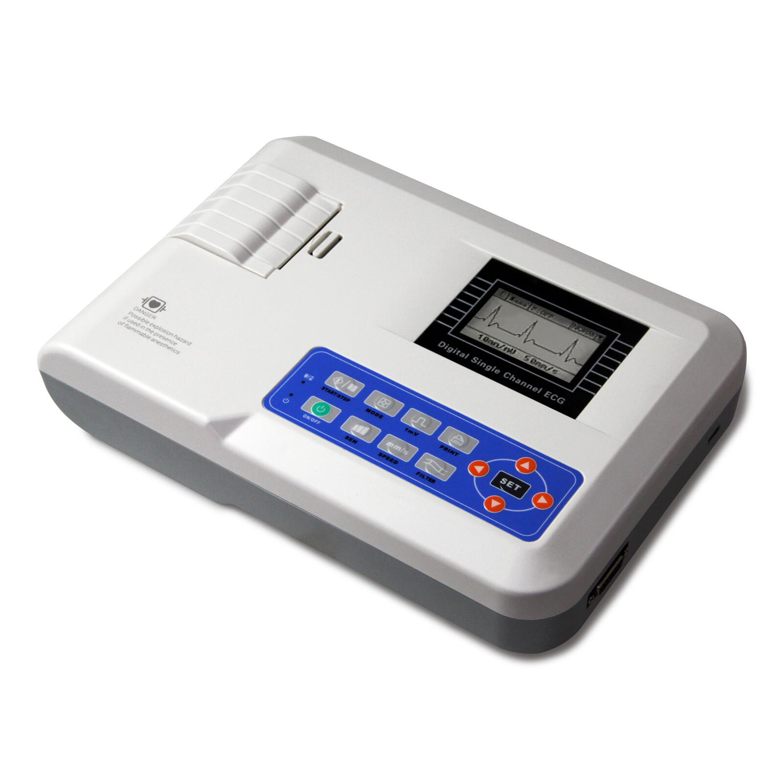 ECG100G Veterinary one channel 12 LEAD ECG/EKG Electrocardiographpet animal Vet