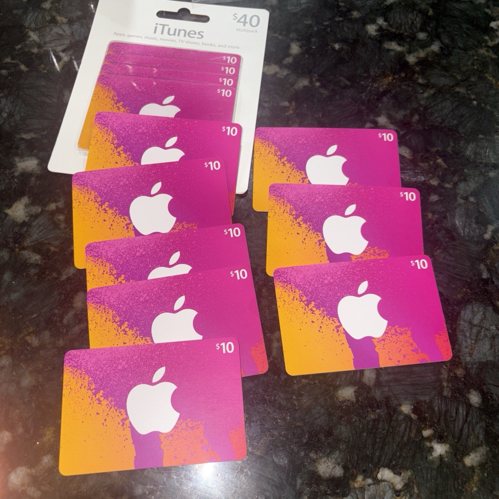 Rare Apple iTunes Gift Cards Multipack  Total Of 12 All Checked And Valid $120