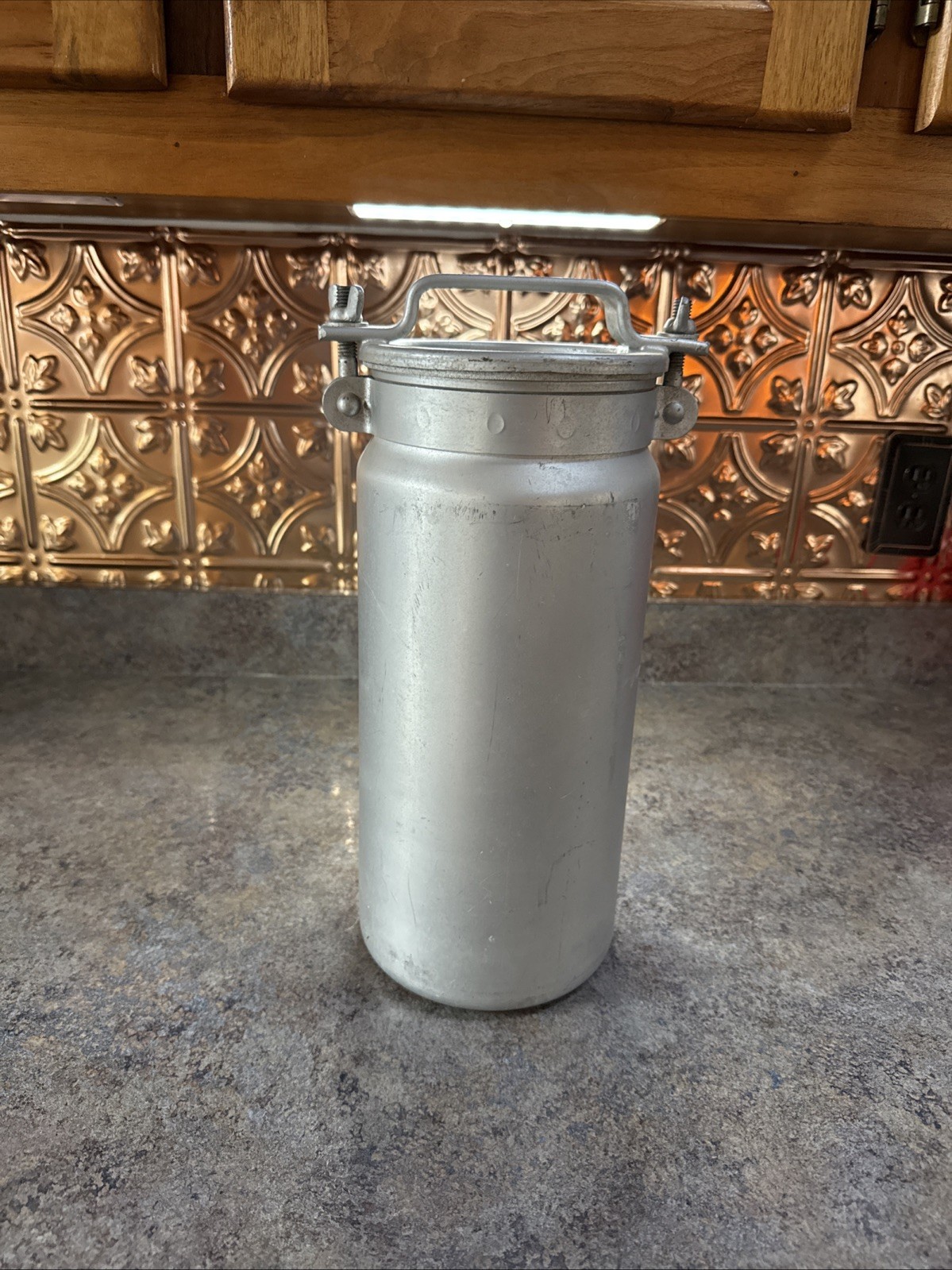 WW2 US Navy Powder Can 1945 Dated USN Airtight Aluminum