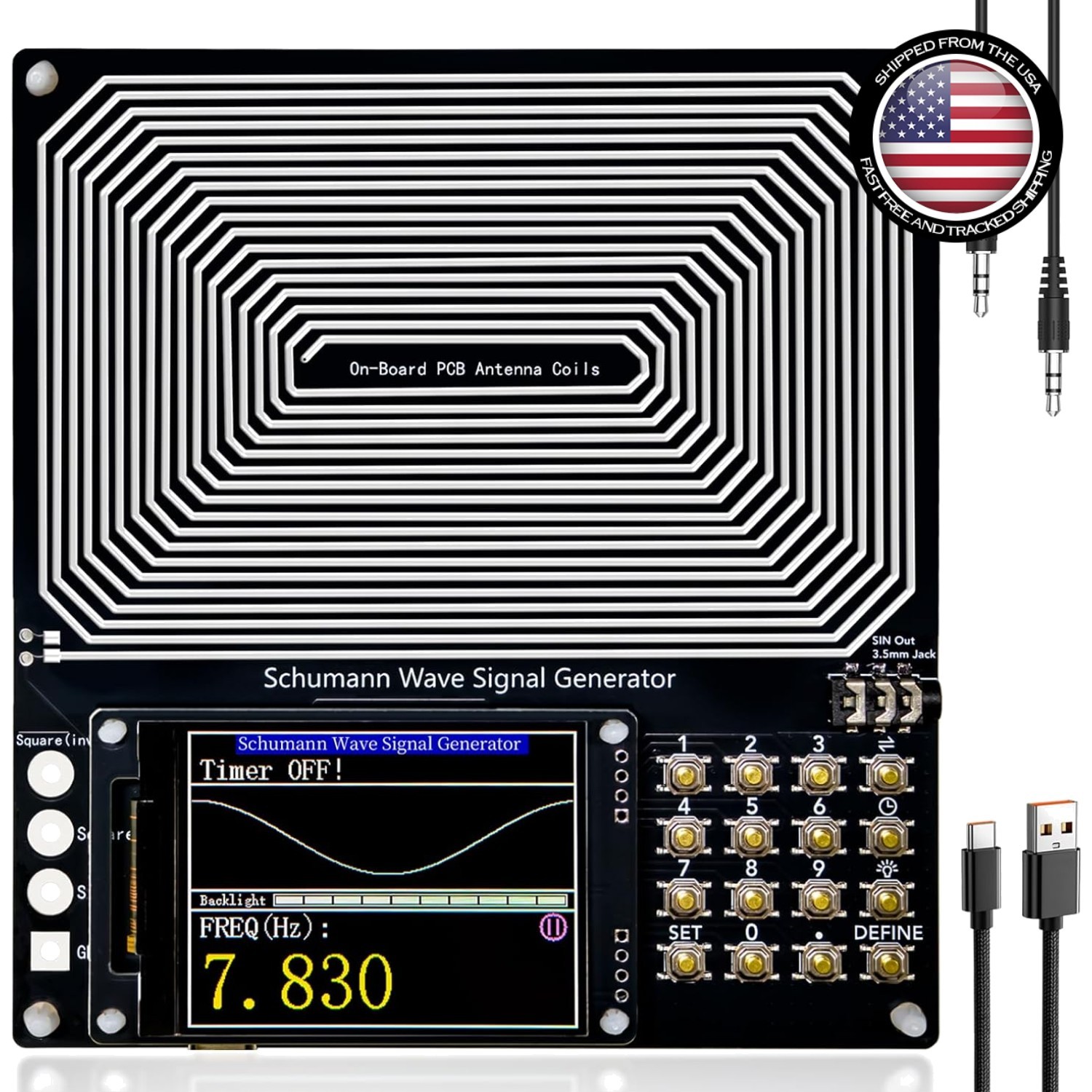 Schumann Resonance Generator 7.83Hz Frequency Device Portable Sleep Office Re...
