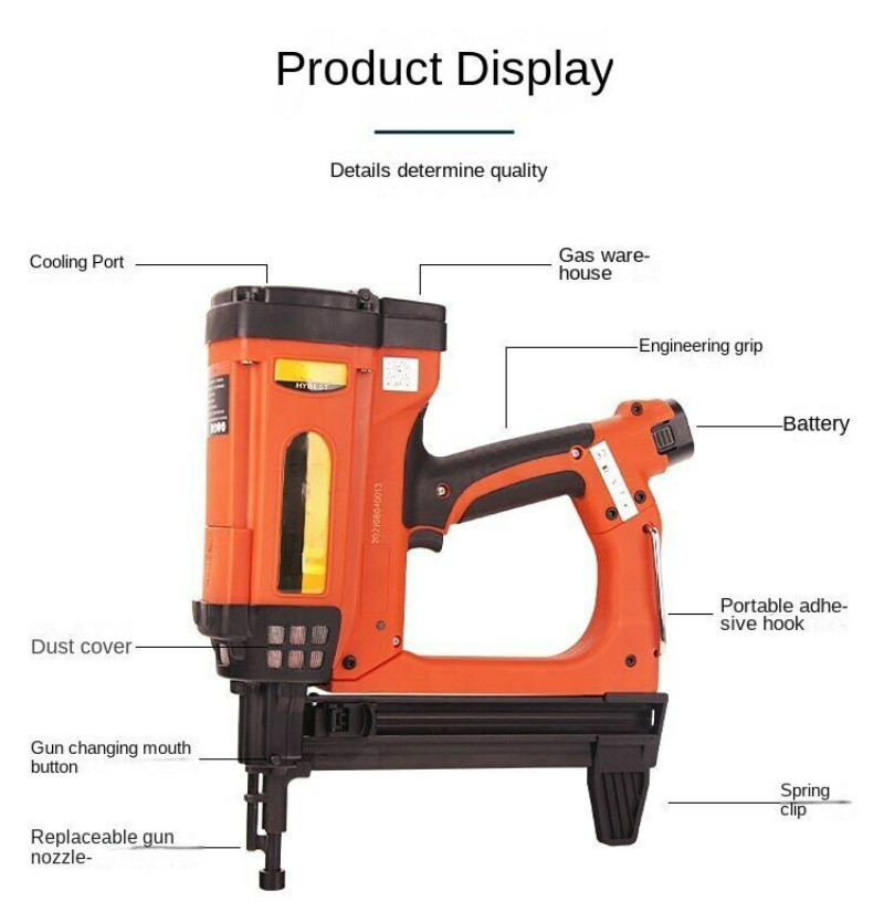 Multifunctional Door And Window Installation Adjustable Quick Air Nail Gun