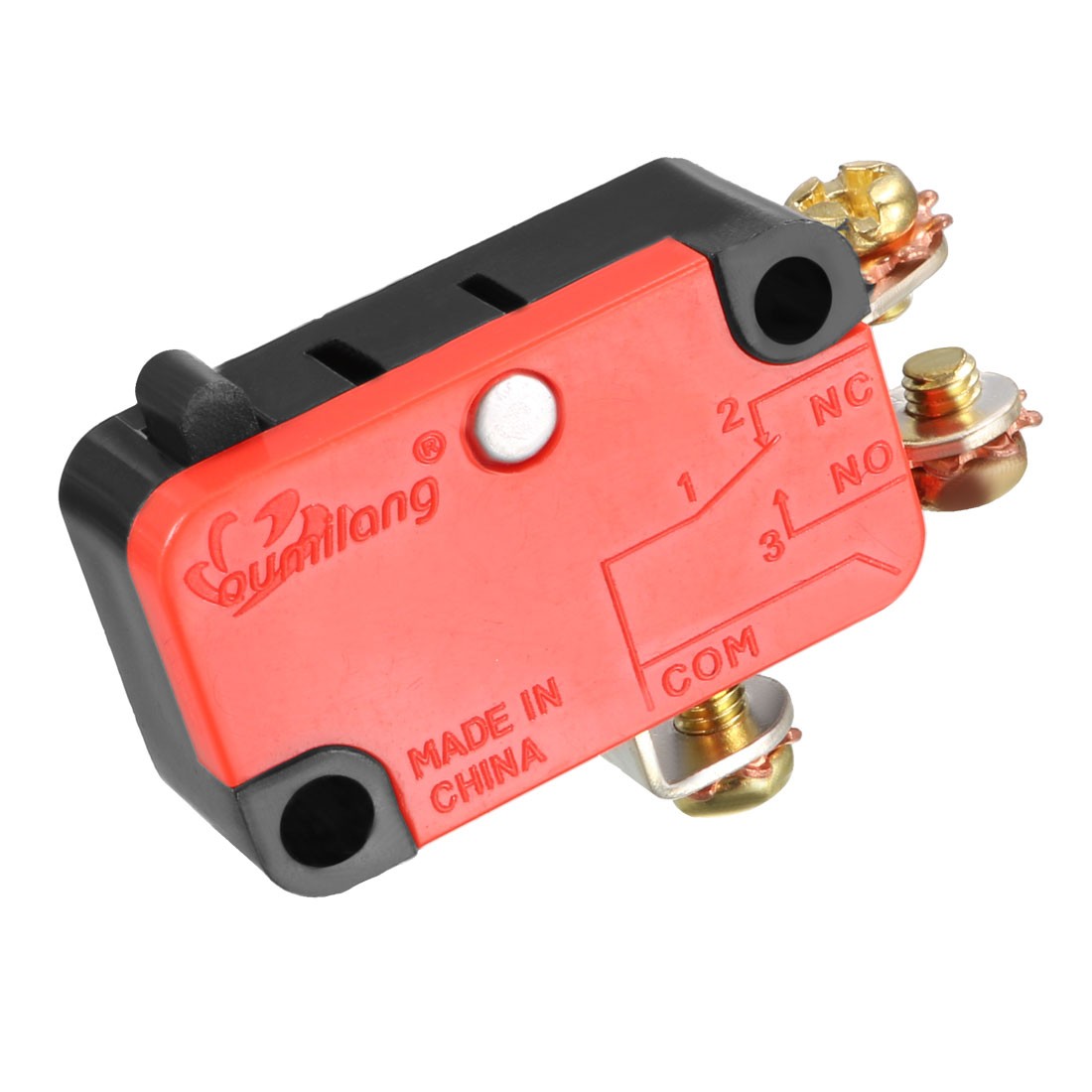 5PCS 15A 125/250V AC SPDT NO+NC Snap Button Type MicroSwitch with Screw Terminal