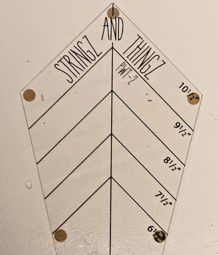 New~Strings and Thingz 5 Size Wedge Quilting Rulers and Templates