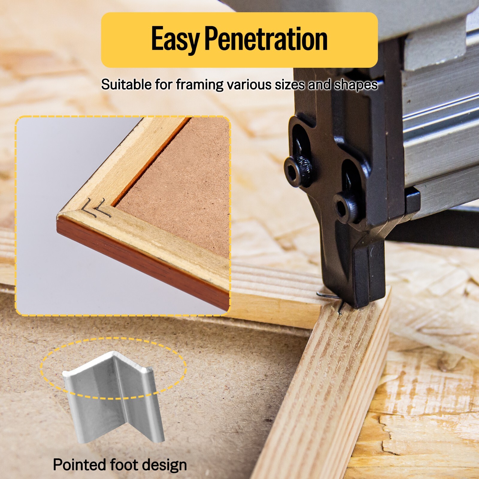 4,000 Counts meite V Nails 12 mm 1/2 Inch Length for Picture Frame Joiner