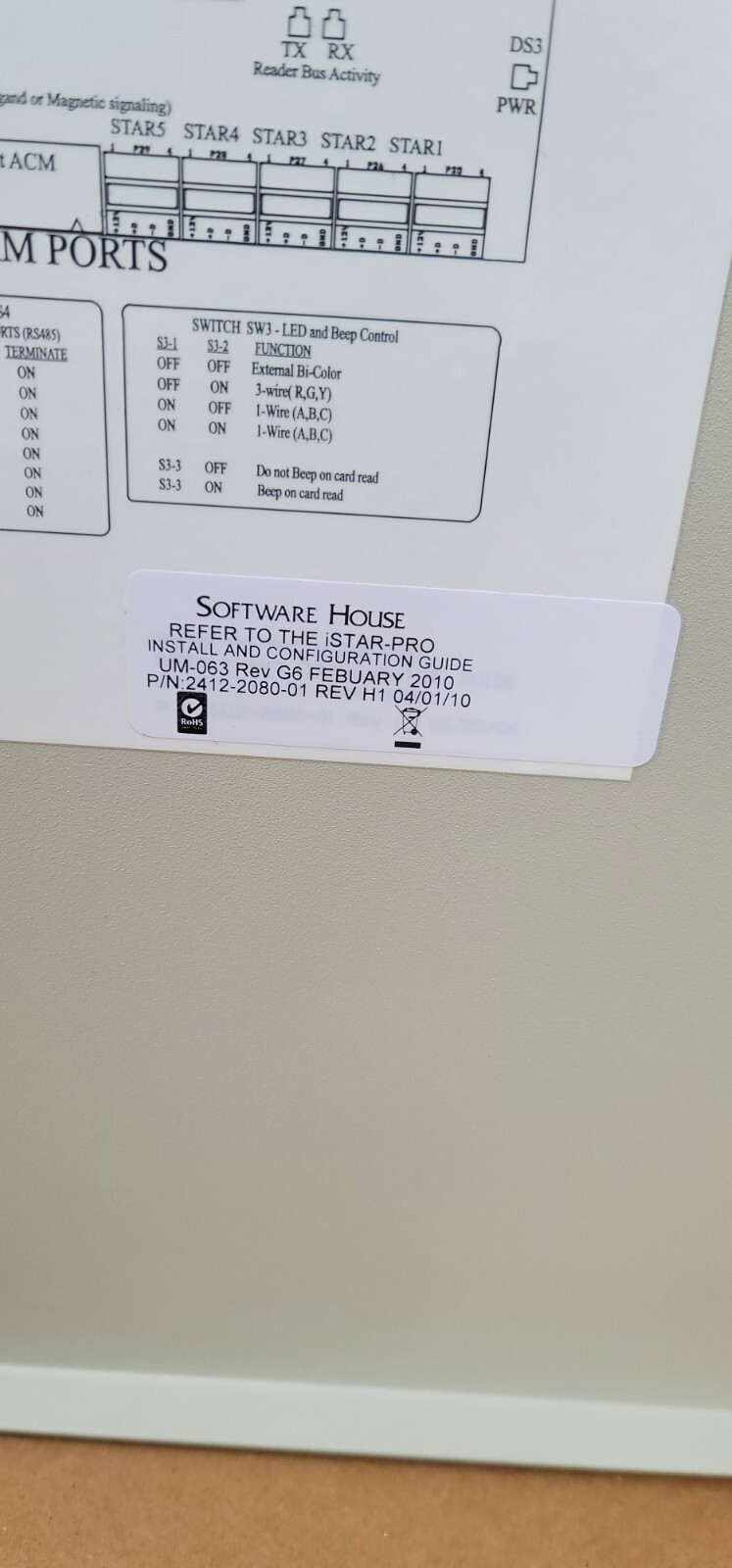 Ccure Software house iSTAR PRO STAR efficient power supply