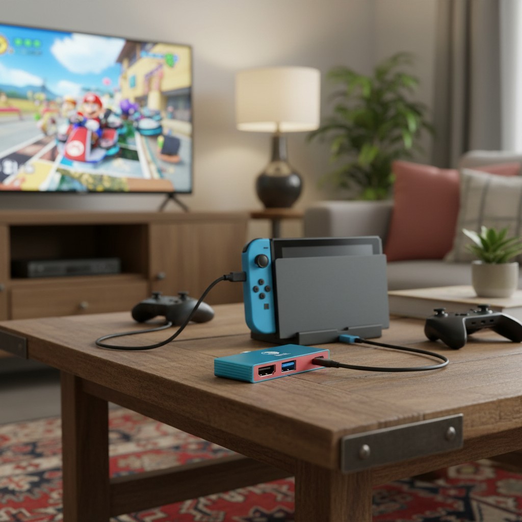 Portable 4K HDMI Dock for Nintendo Switch & OLED - USB C with PD 100W Charging