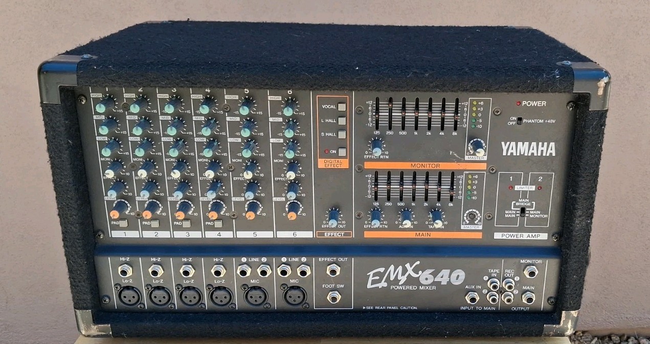 Yamaha Powered Mixer EMX640 - For Parts