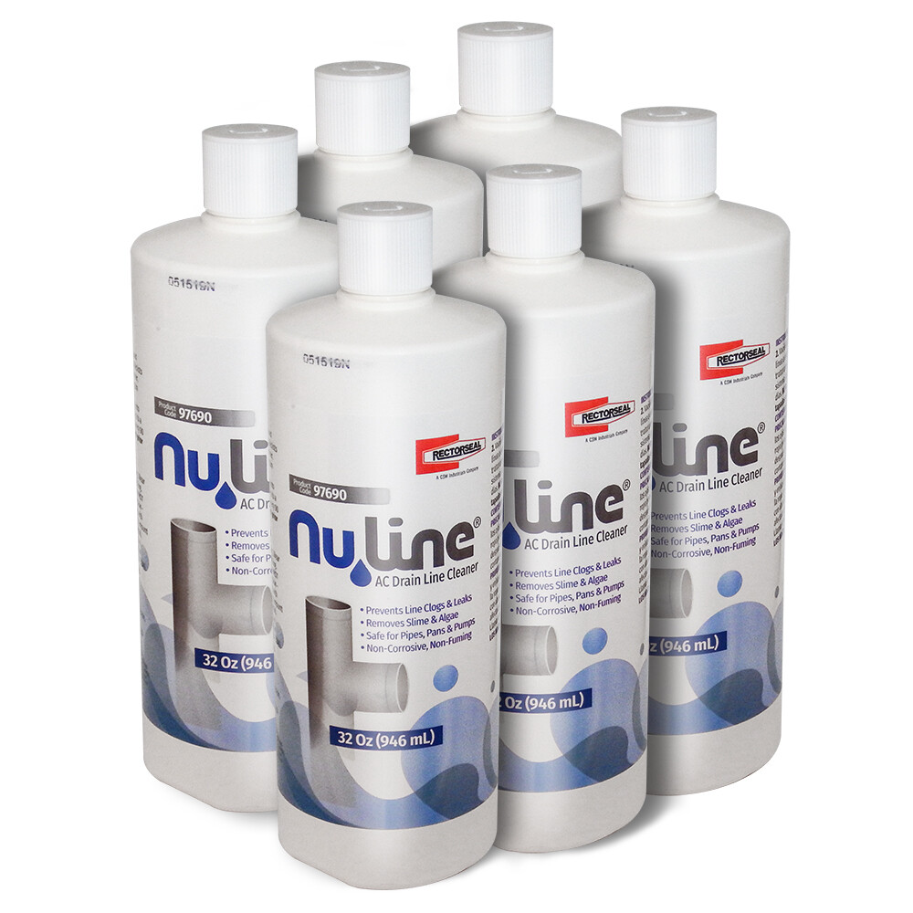 (6) Pack Nu-Line / NuLine NL2 NL-2 97690 HVAC/R Drain Cleaner , 32 ounce
