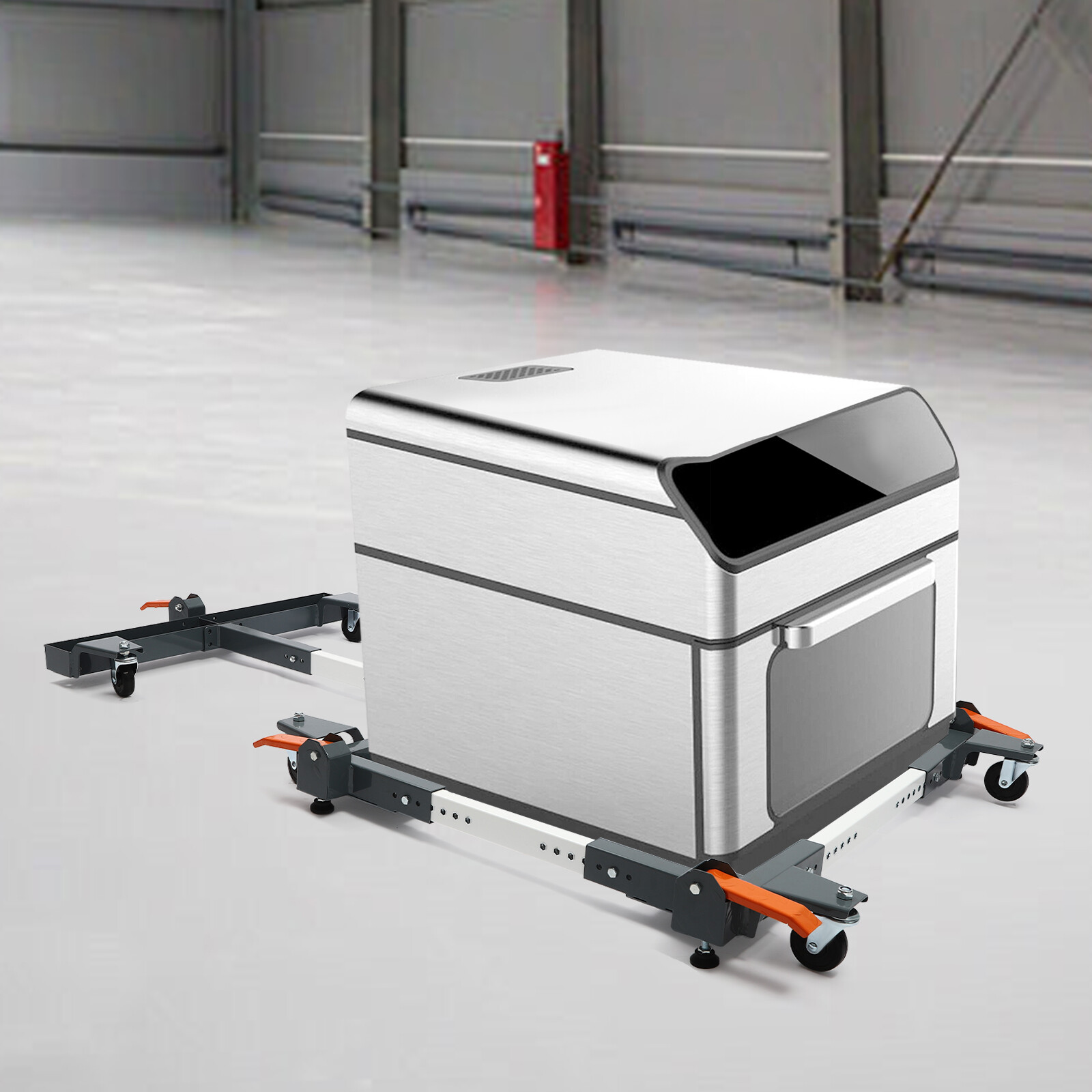 600lbs Adjustable Mobile Base&T Extension Combo Heavy Duty Mobile Base w/ Wheels