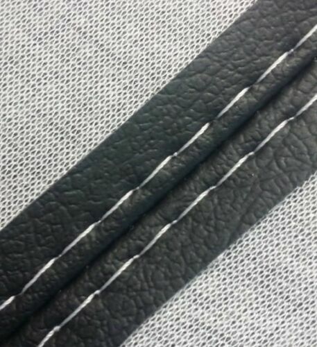 Automatic Shift Boot Cover Leather for Volvo XC90 2003-2014 Black White Stitch