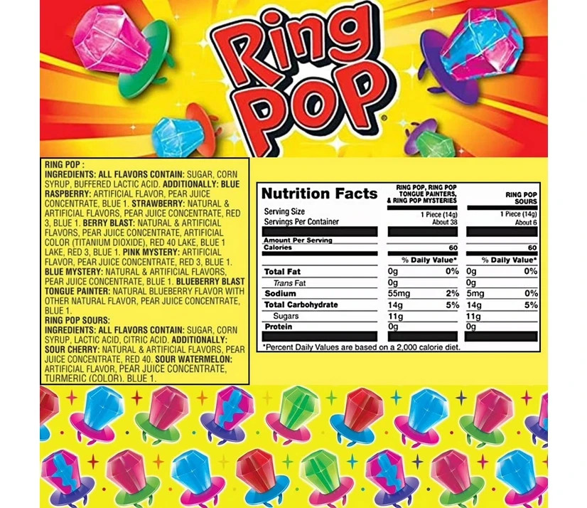 Ring Pop Variety Pack, 0.5 oz., 44 pk.