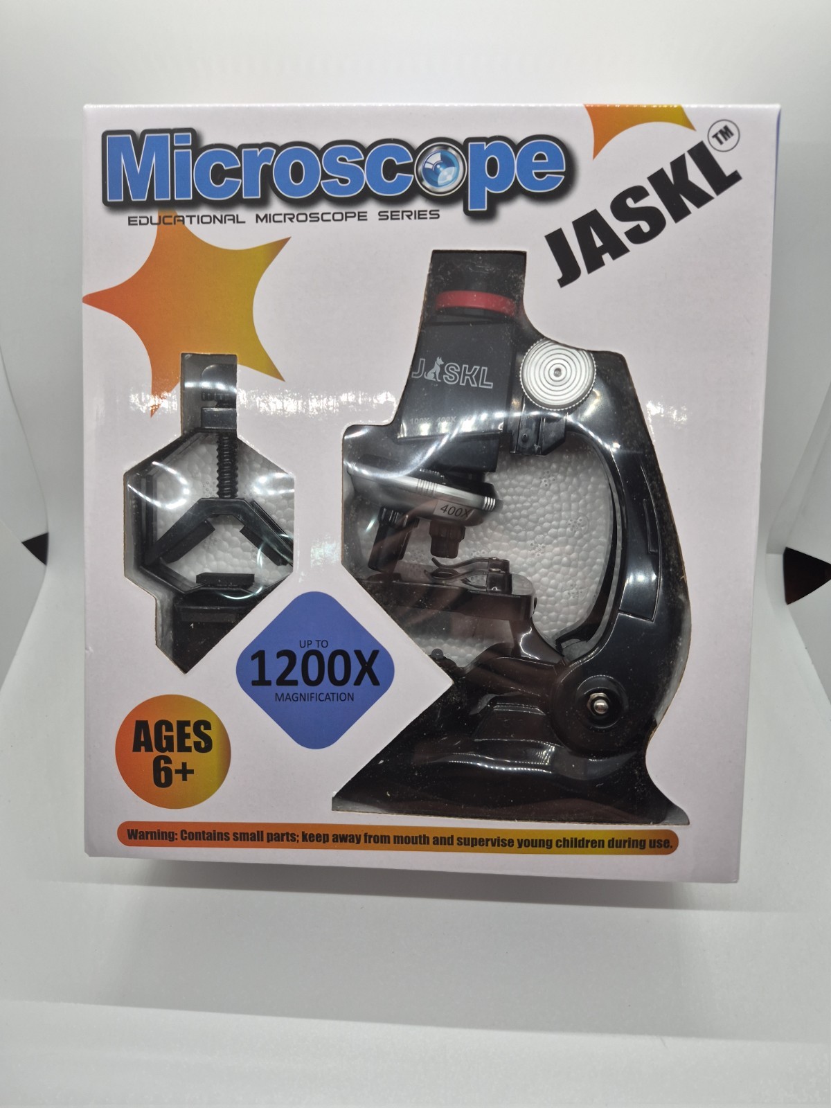 STEM Microscope With Light Source 100x, 400x, 1200x, Kids, Educational, Ages 6+