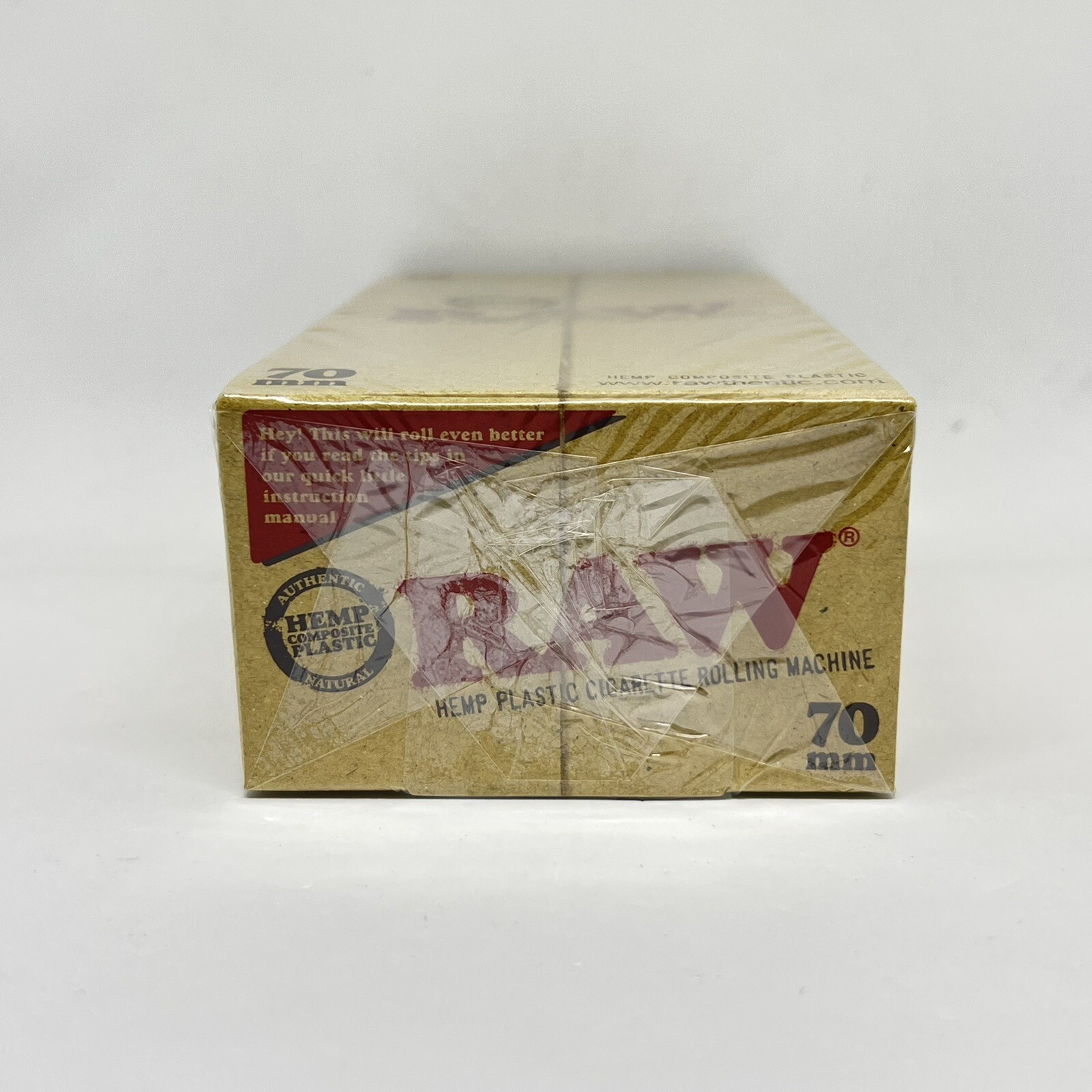 Raw 70mm Rolling Machine Roller Hemp composite Plastic Display/Retailer Box 12ct