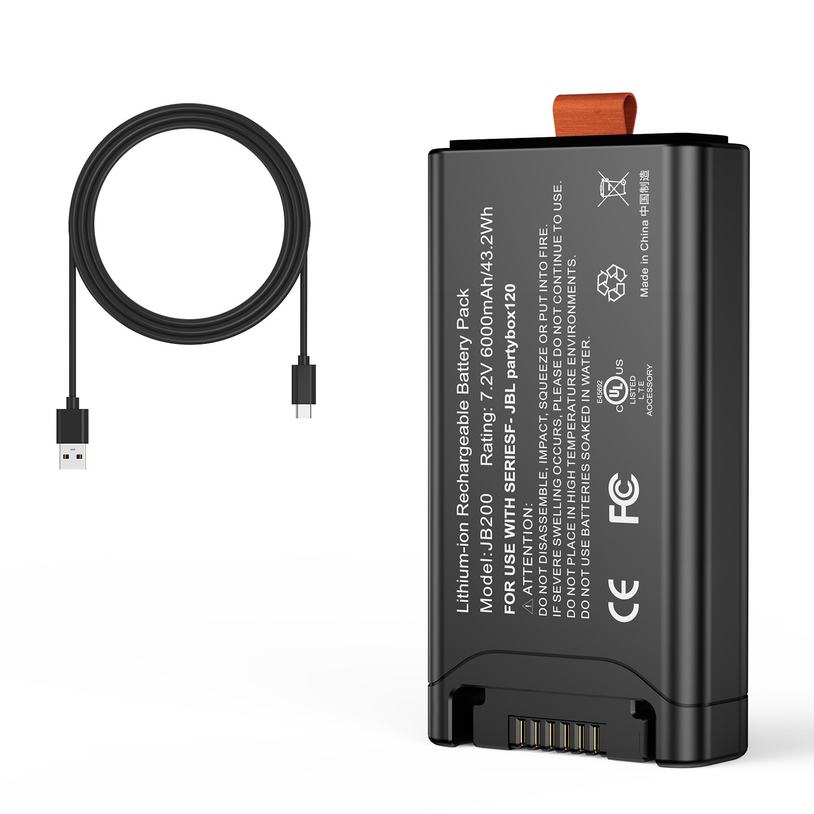 🔥Replace Battery for JBL PartyBox Club 120 Portable Speaker Battery 200 6000mAh