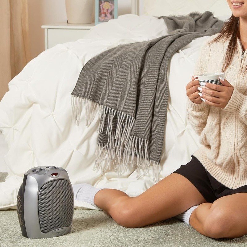 Portable Ceramic Space Heater W/ Adjustable Settings & Safety Features New