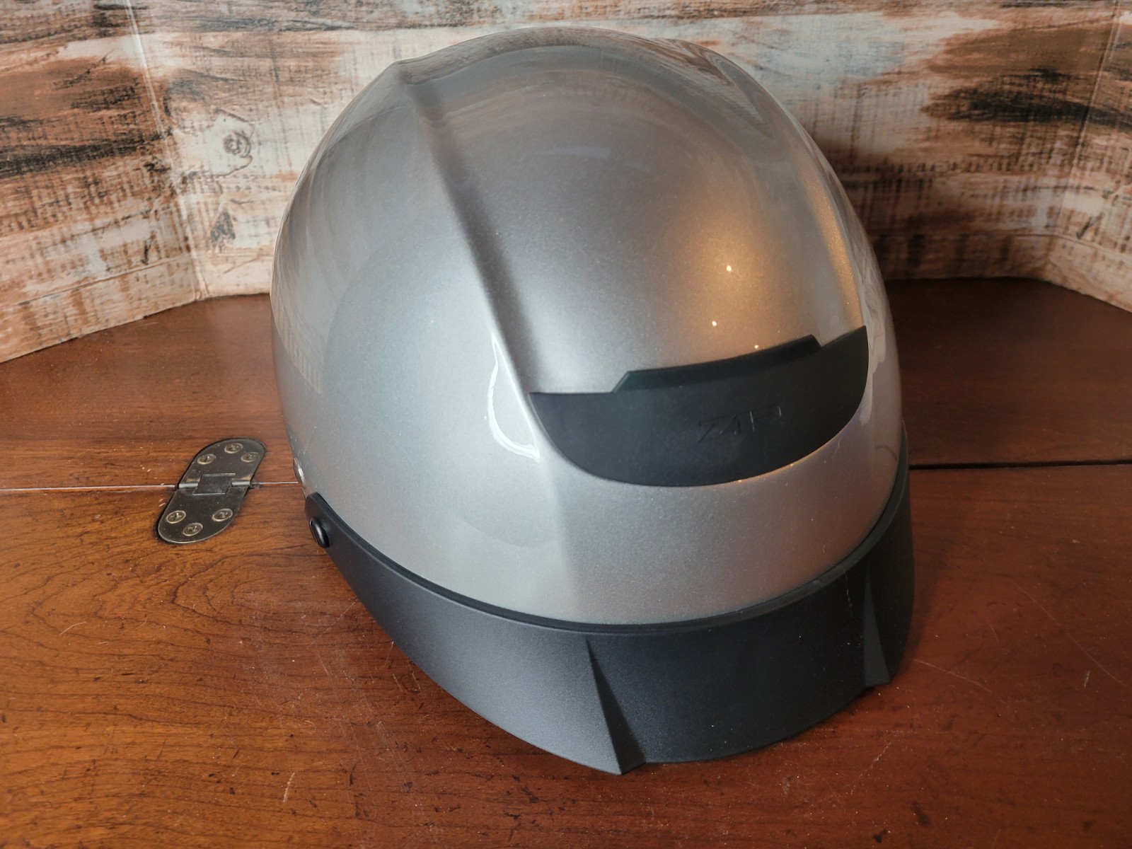 Z1R Vagrant Solid Half Helmet 0103-0620 Silver- Size Medium M