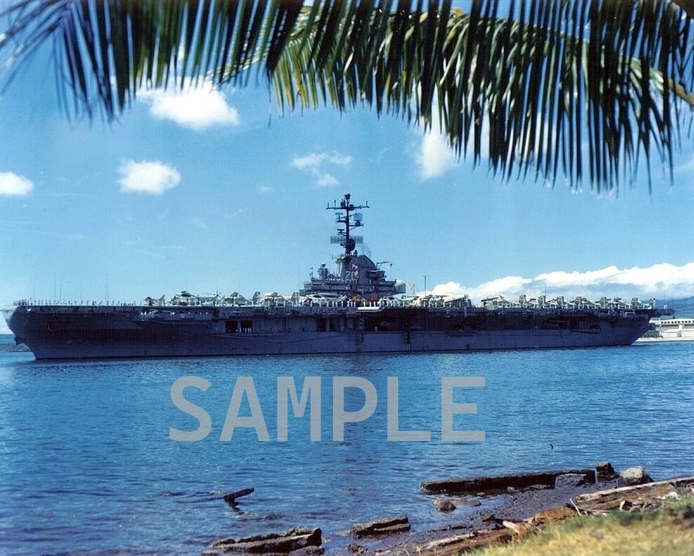 US Navy Aircraft Carrier USS Bennington Pearl Harbor 8x10 Vietnam War Photo 806
