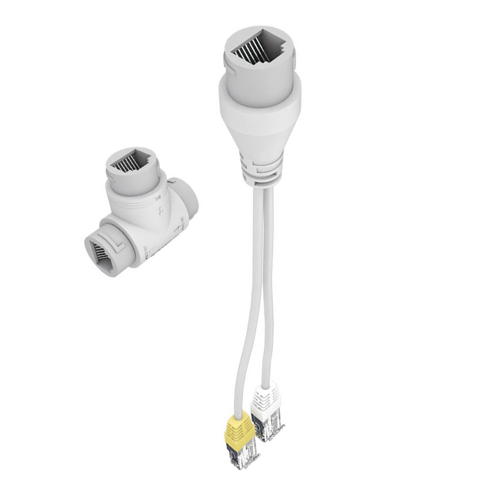 POE Splitter 2-in-1 Network Cabling Three-way RJ45 Adapter For Security Camera
