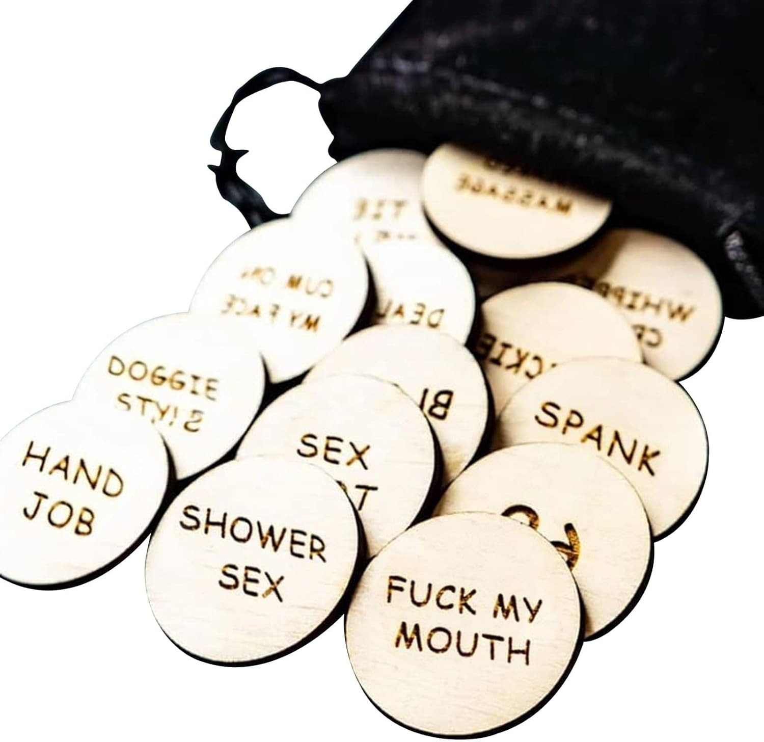 20Pcs Date Night Activity Tokens, Valentines Ideas Gifts for Couples, Funny Wood