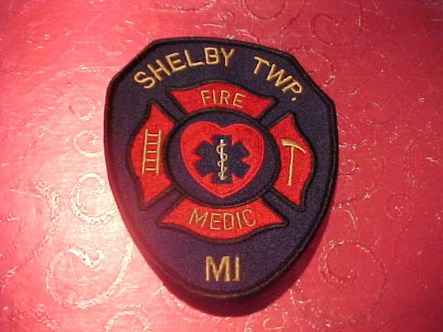SHELBY TWP.  MICHIGAN FIRE DEPARTMENT PATCH SHOULDER SIZE UNUSED