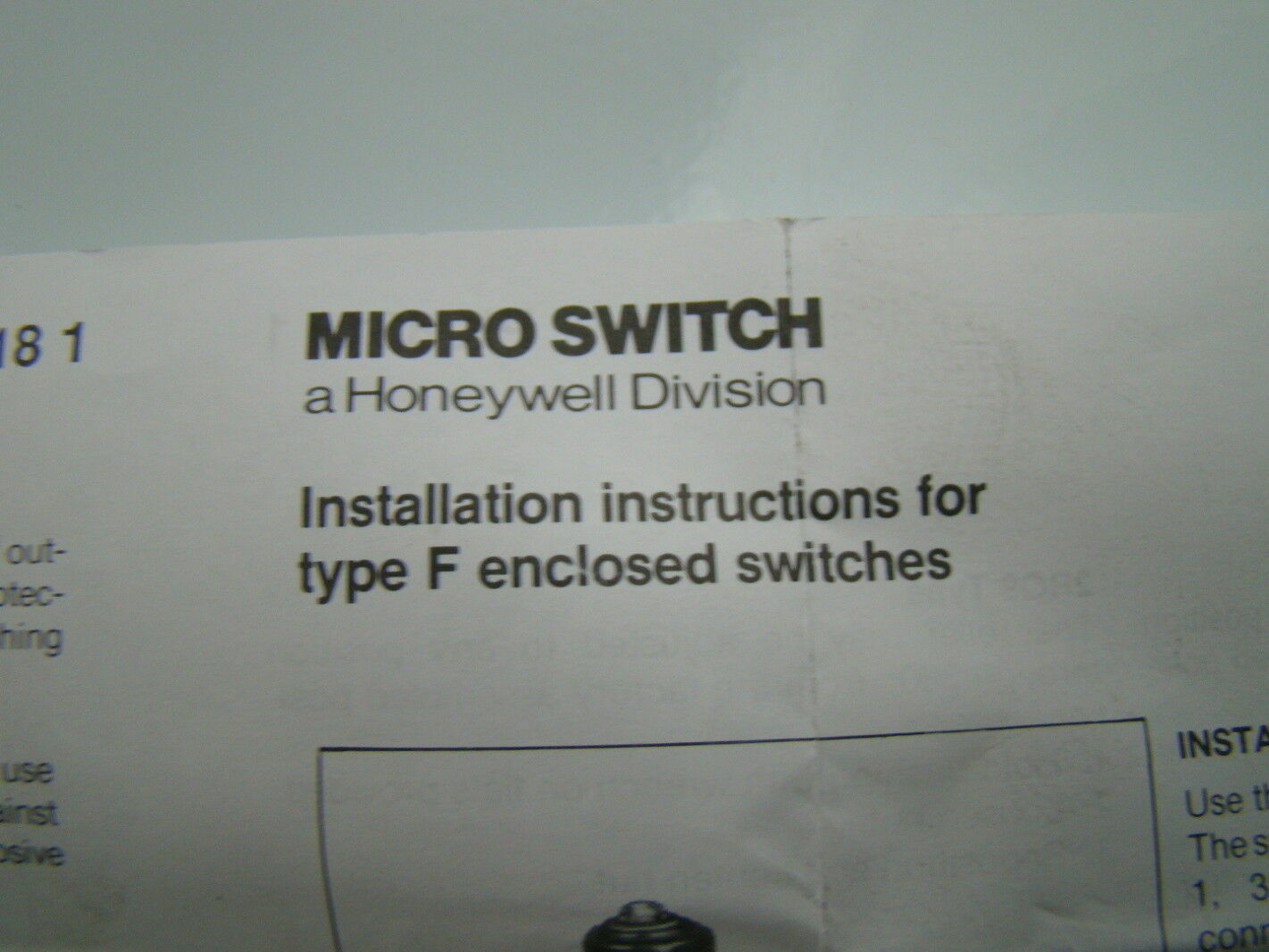 Honeywell Micro Switch 125,250,480v BAF1-2RN-RH