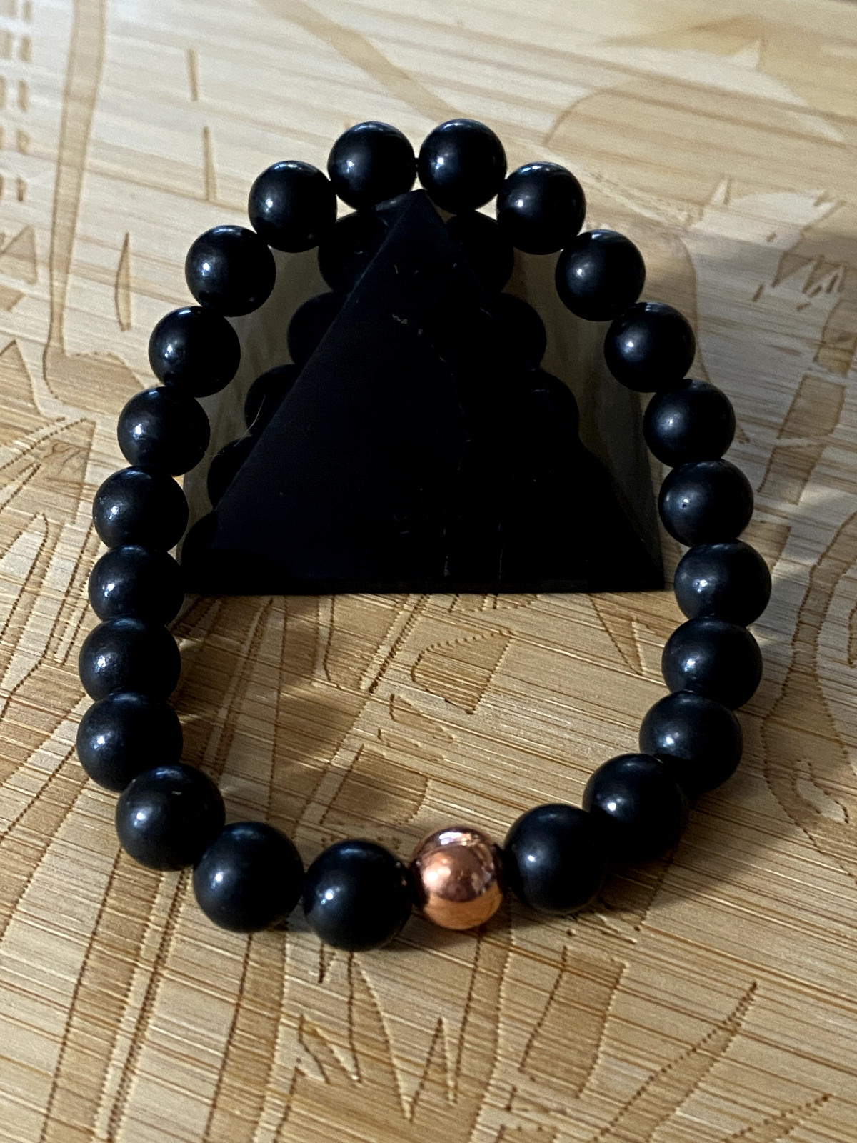 Shungite Beads With Genuine Copper Bracelet EMF Protection Healing