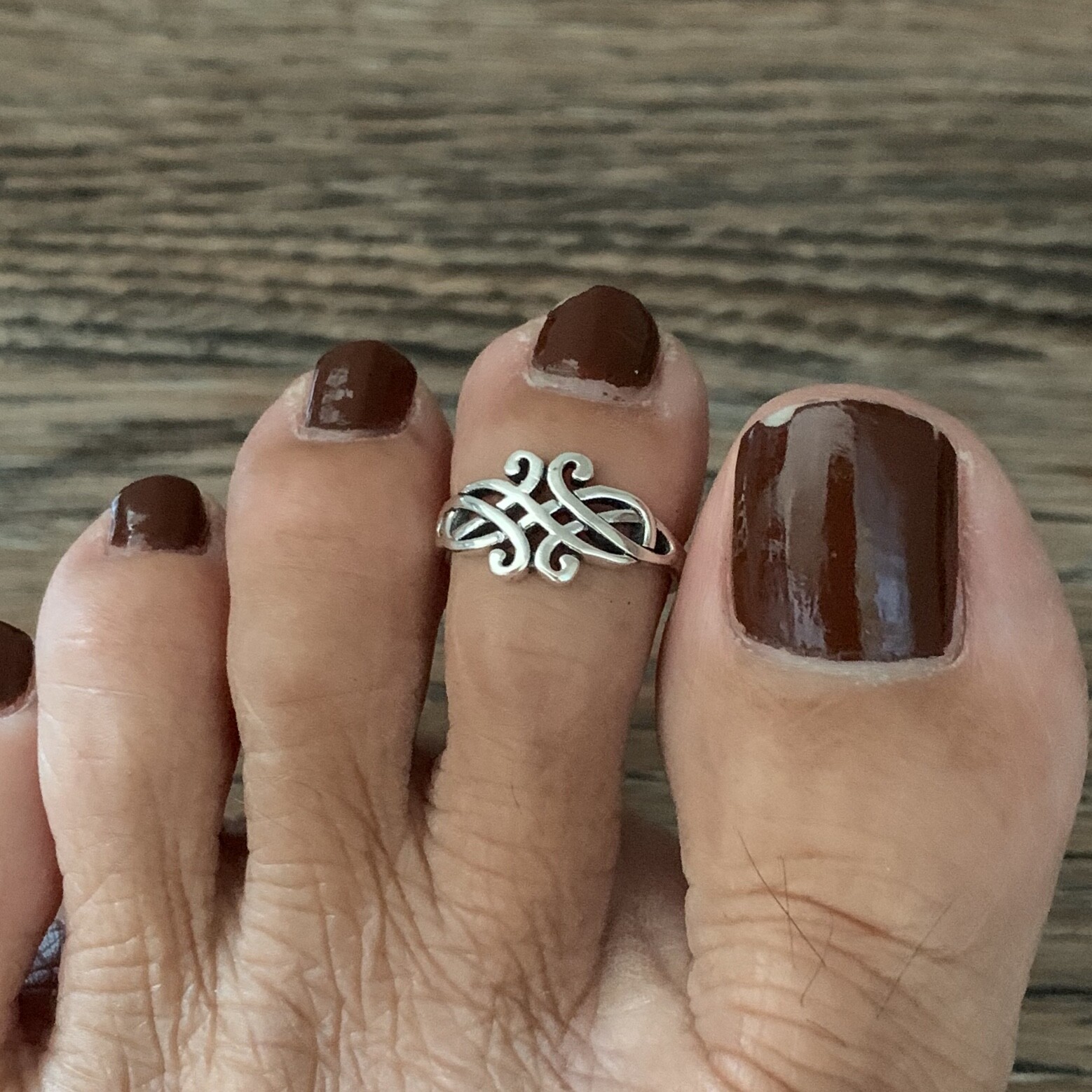 Sterling Silver Celtic Toe Ring, Silver Ring, Celtic Ring, Knot Ring