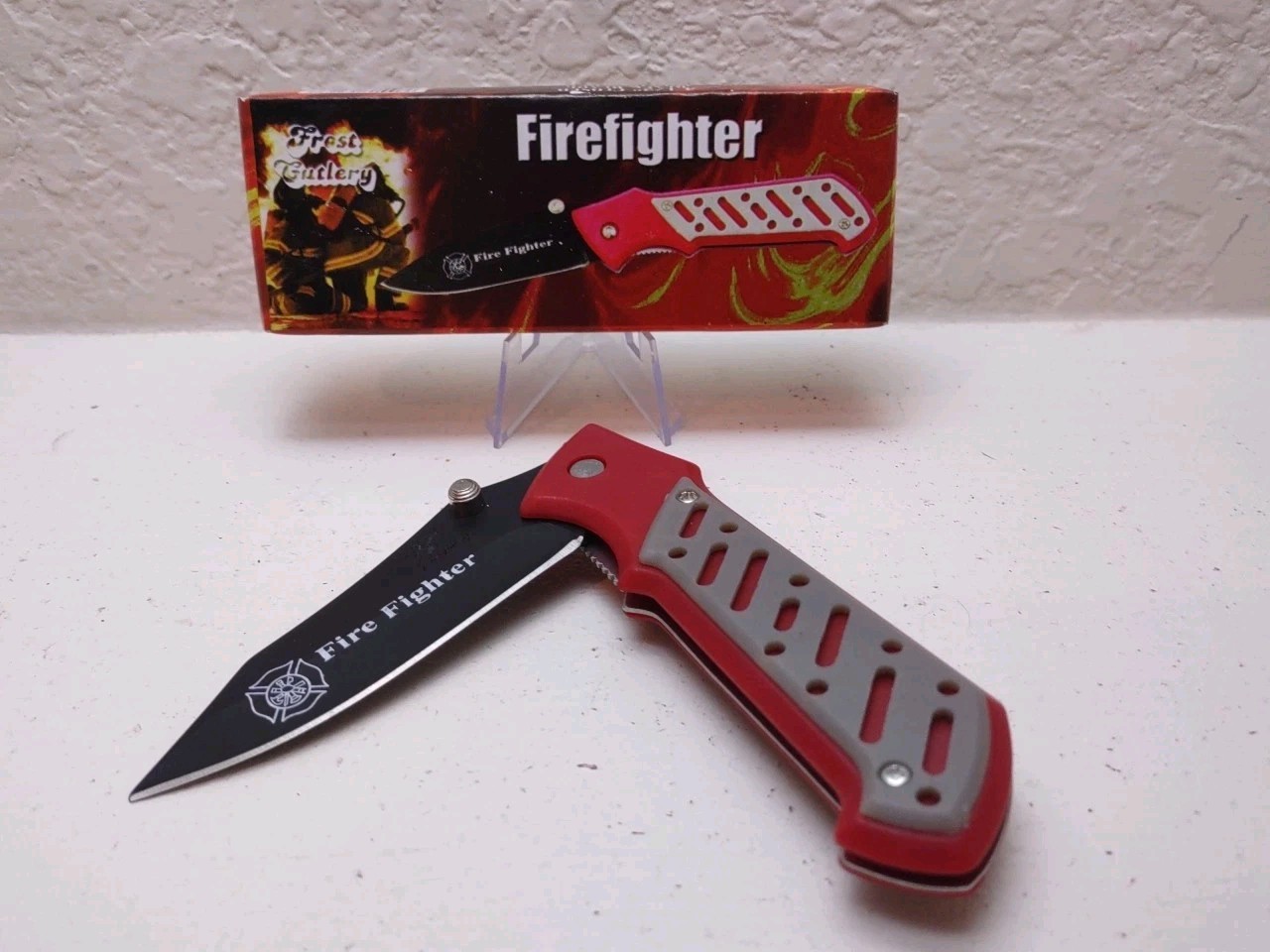 Frost Cutlery Firefighter Pocket Knife  #15-484FF (New)