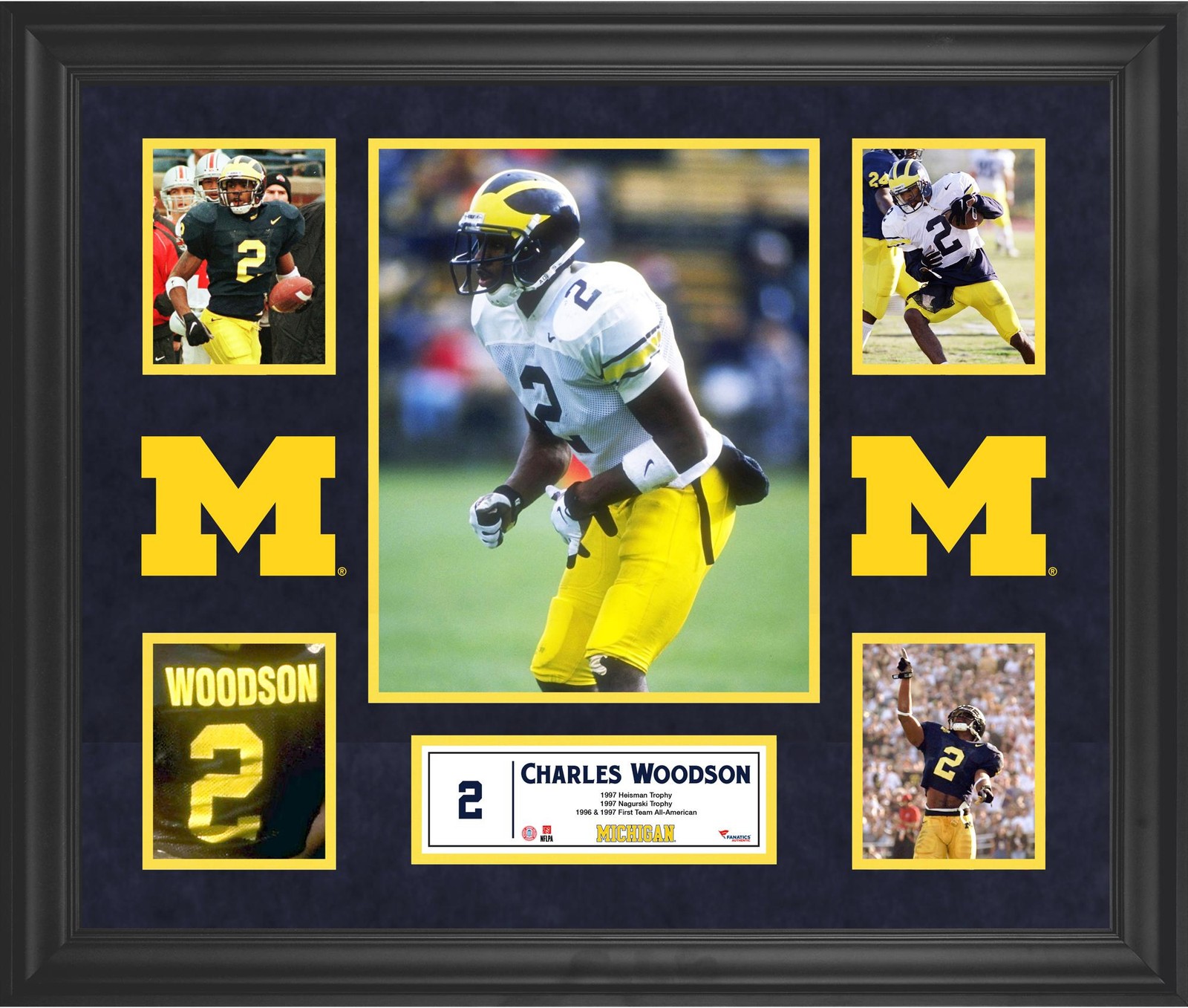 Charles Woodson Wolverines Framed 5-Photo Collage