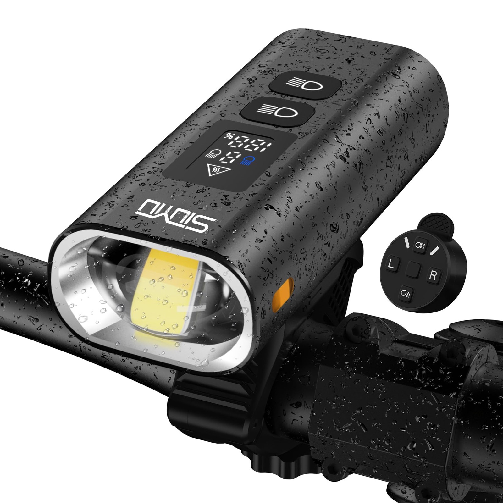 SIUYIU Rechargeable Bike Lights - Dual Color LED Beads 1600LM, 5200mAh Bike L...