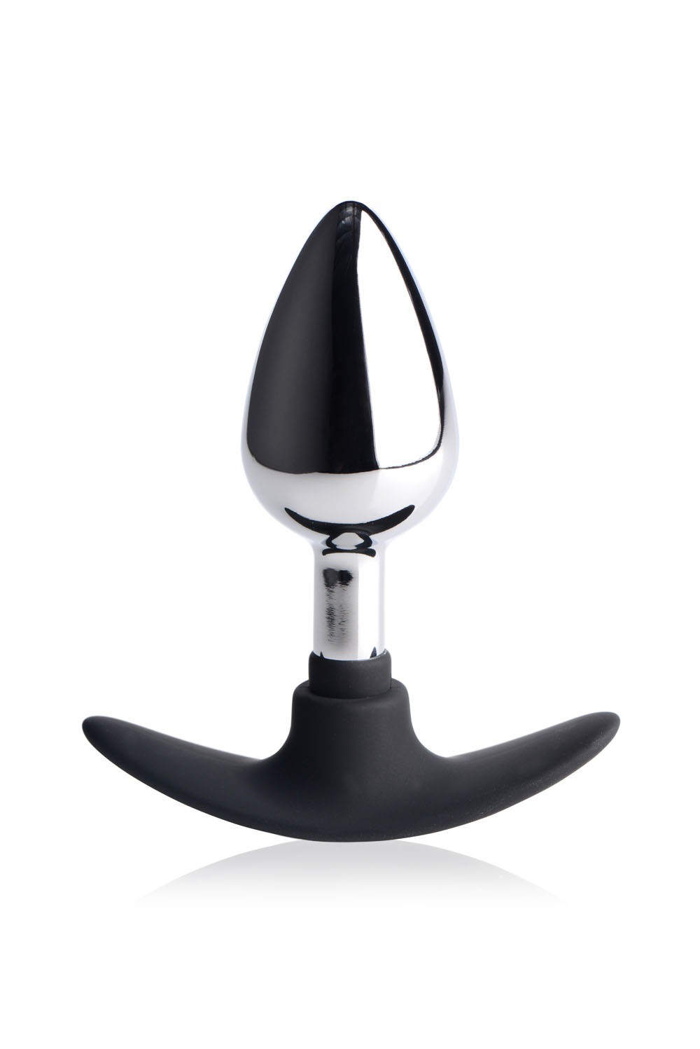 Dark Invader Metal and Silicone Anal Plug - Medium -
