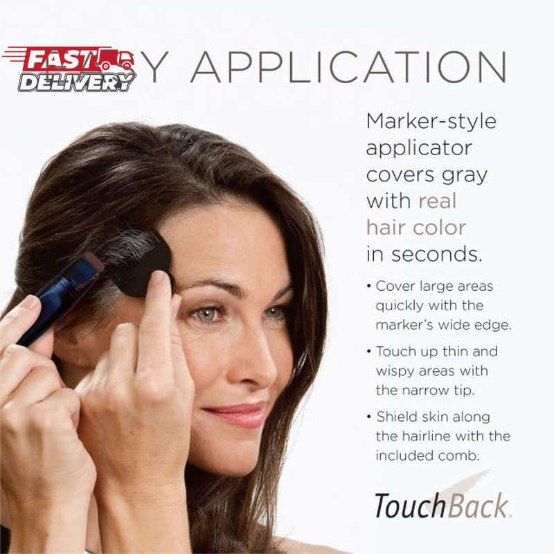 Touchback Pro Gray Root Touch up Marker Applicator - Real Hair Color - Rich Blac