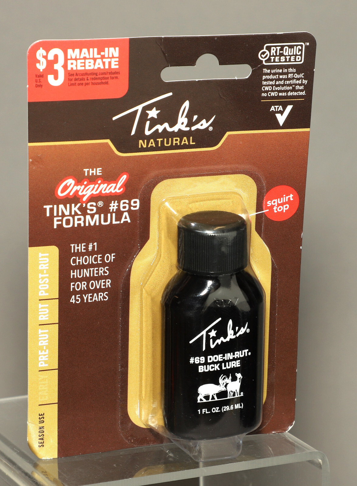 The Original TINK'S #69 FORMULA Doe-In-Rut Buck Lure 1 Oz New