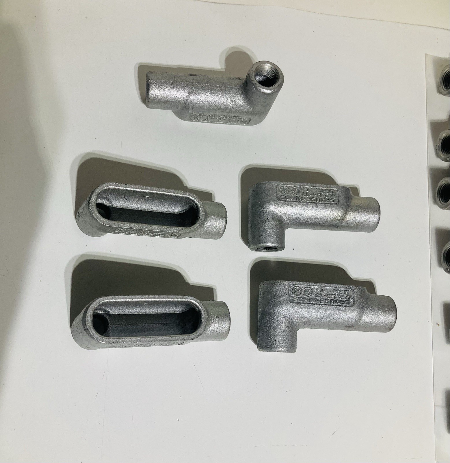 Lot of 5 Crouse-Hinds LB-17 Conduit Outlet Body 1/2″ Explosion Proof No Cover